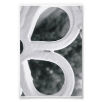 Alphabet letter Photography B4 Black and White 4x6