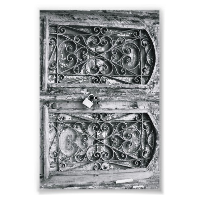 Alphabet Letter Photography B6 Black and White 4x6 Photo Print (Front)