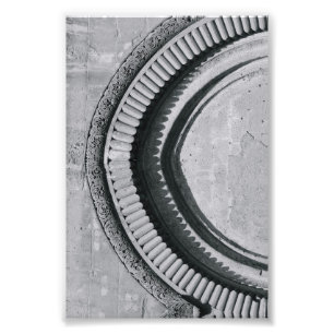 Alphabet Letter Photography C4 Black and White 4x6 Photo Print