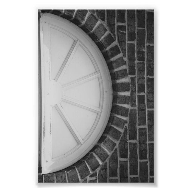 Alphabet Letter Photography D8 Black and White 4x6 Photo Print (Front)