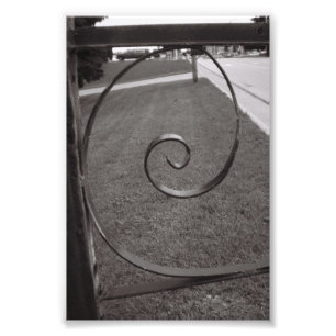 Alphabet Letter Photography E1 Black and White 4x6 Photo Print