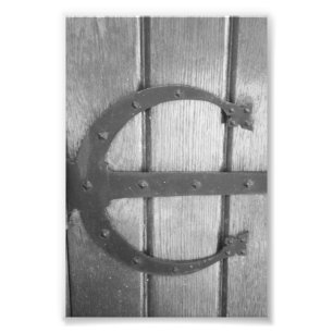 Alphabet Letter Photography E7 Black and White 4x6 Photo Print