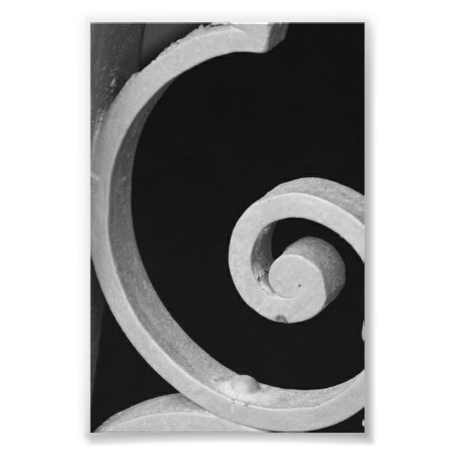 Alphabet Letter Photography G7 Black and White 4x6 Photo Print (Front)