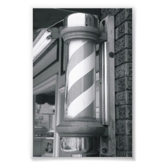 Alphabet Letter Photography I4 Black and White 4x6 Photo Print (Front)