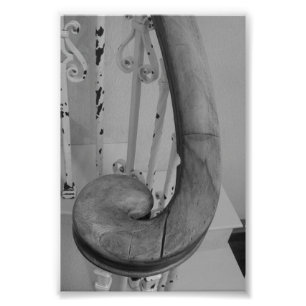 Alphabet Letter Photography J5 Black and White 4x6 Photo Print