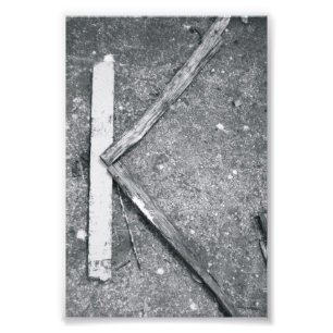 Alphabet Letter Photography K4 Black and White 4x6 Photo Print
