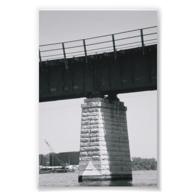 Alphabet Letter Photography T6 Black and White 4x6 Photo Print (Front)