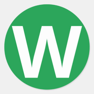Alphabet Letter ‘W’ Sticker