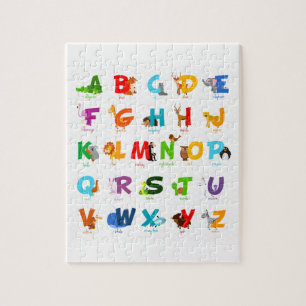 Alphabet letter with animals jigsaw puzzle