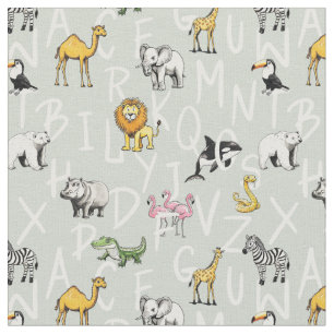 Alphabet letters abc baby animals nursery learning fabric