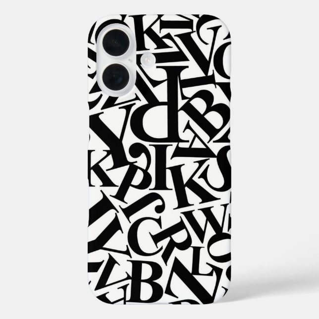Alphabet Letters Case-Mate iPhone Case (Back)