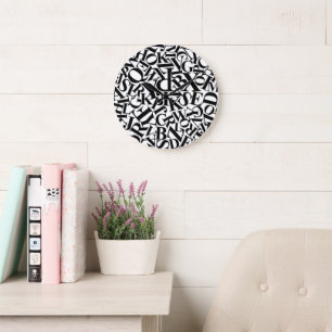 Alphabet Letters Large Clock