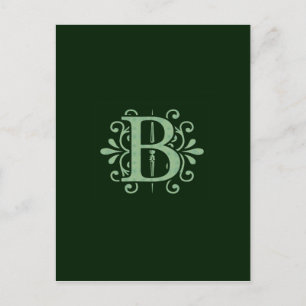 Alphabet letters - letter B - green Postcard