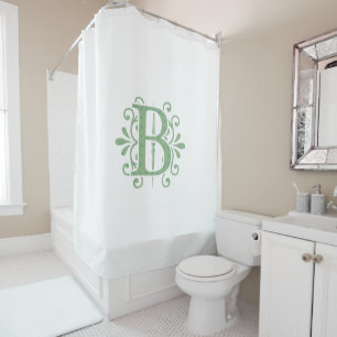 Alphabet letters - letter B - white Shower Curtain