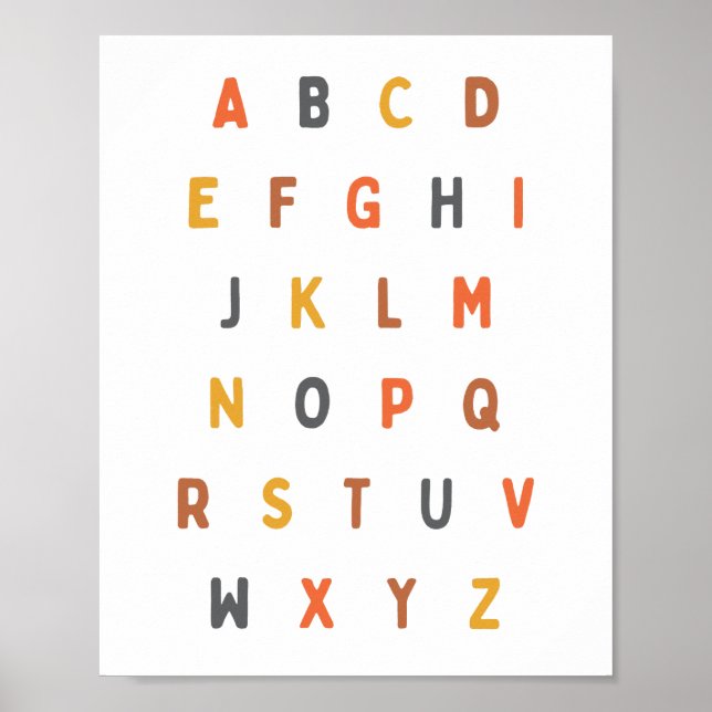 Alphabet. Letters. Poster & Prints (Front)