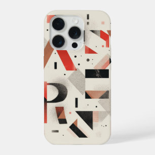 Alphabet letters taken apart with dots and shapes iPhone 15 pro case