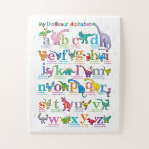 Alphabet list of Dinosaurs   Jigsaw Puzzle