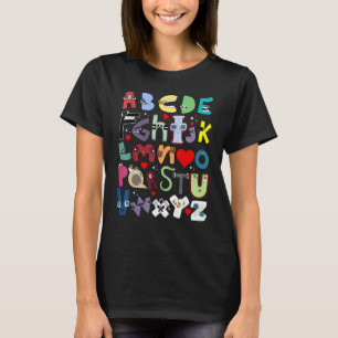 Alphabet Lore A-Z I Love You Letter for kids Boys  T-Shirt