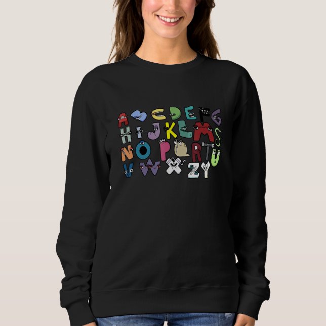 Alphabet Lore Costume For Boys Matching Learning 2 Sweatshirt (Front)