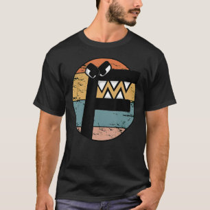 Alphabet Lore f Costume Retro Sunset For Boys Vill T-Shirt