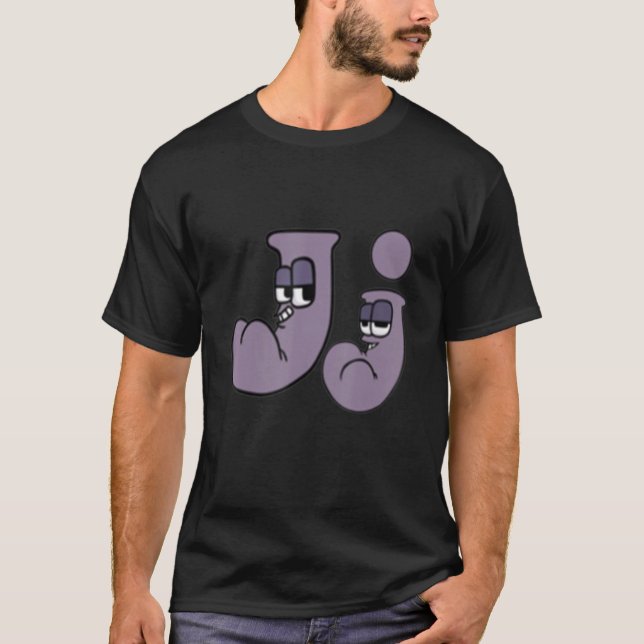 Alphabet Lore, villain Letter j design, alphabet L T-Shirt (Front)