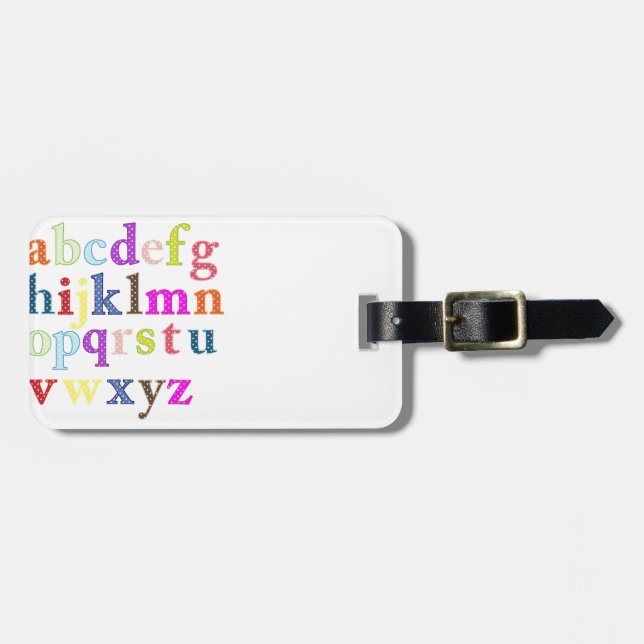 Alphabet Luggage Tag (Front Horizontal)