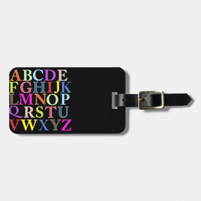Alphabet Luggage Tag (Front Horizontal)