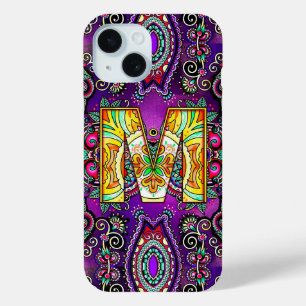 Alphabet M mandala  iPhone 15 Case