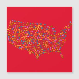 Alphabet Map of the USA  