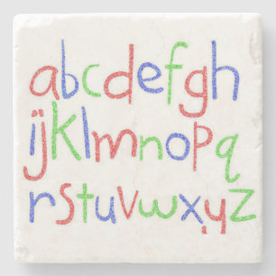 Alphabet Marble Stone Coaster