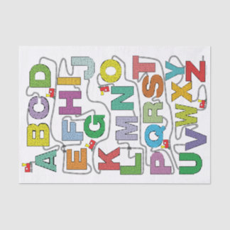 Alphabet Maze Puzzles Railroad Tissue Paper