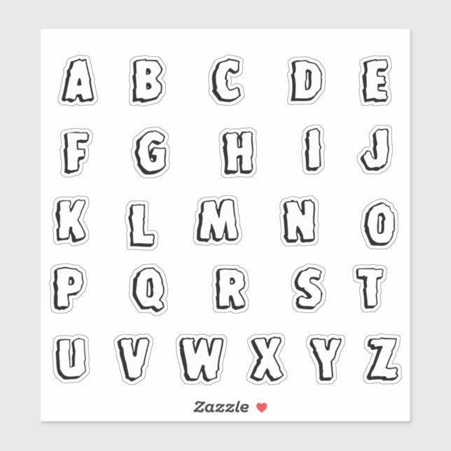 Alphabet Monogram Letters Initial (Sheet)