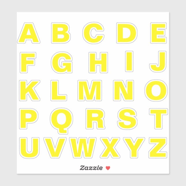 Alphabet Monogram Letters Initial (Sheet)