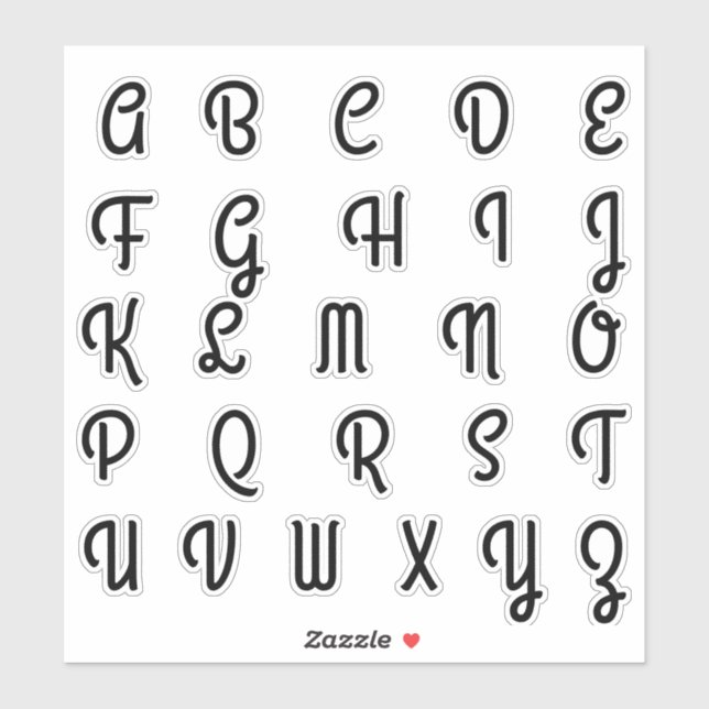 Alphabet Monogram Letters Initial (Sheet)