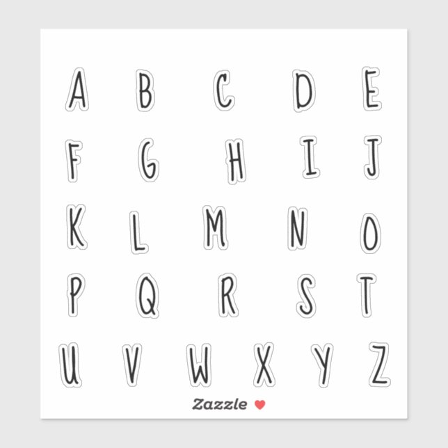 Alphabet Monogram Letters Initial (Sheet)
