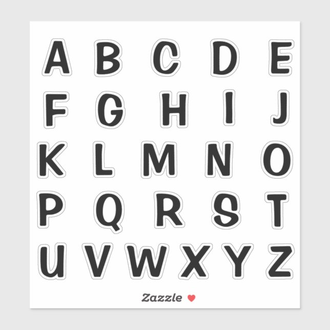 Alphabet Monogram Letters Initial (Sheet)