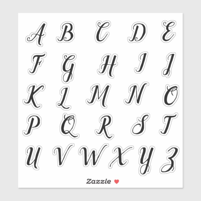 Alphabet Monogram Letters Initial (Sheet)