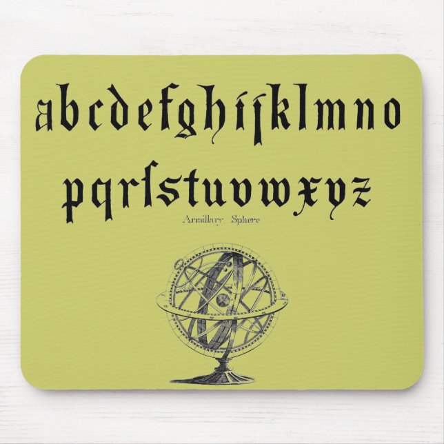 Alphabet Mouse Pad (Front)