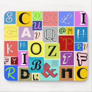 Alphabet Mouse Pad