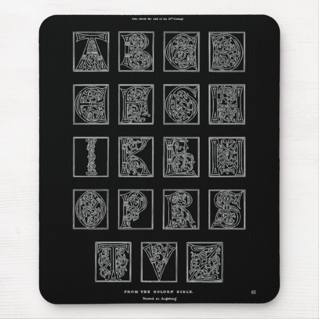 Alphabet Mouse Pad (Front)