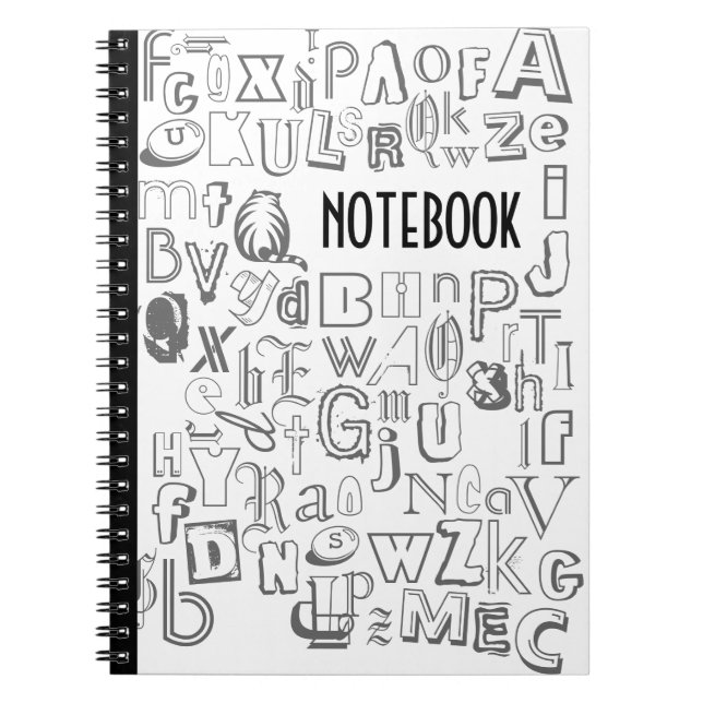 Alphabet Notebook (Black) (Front)