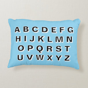 Alphabet, Numbers and symbols Decorative Cushion