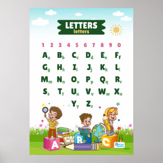 Alphabet & Numbers Educational Poster