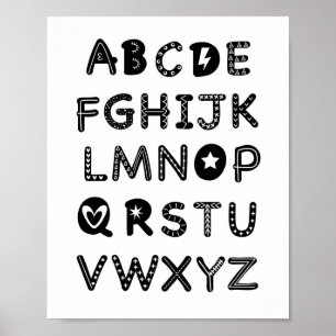 Alphabet Nursery Decor ABC Clipart Printable