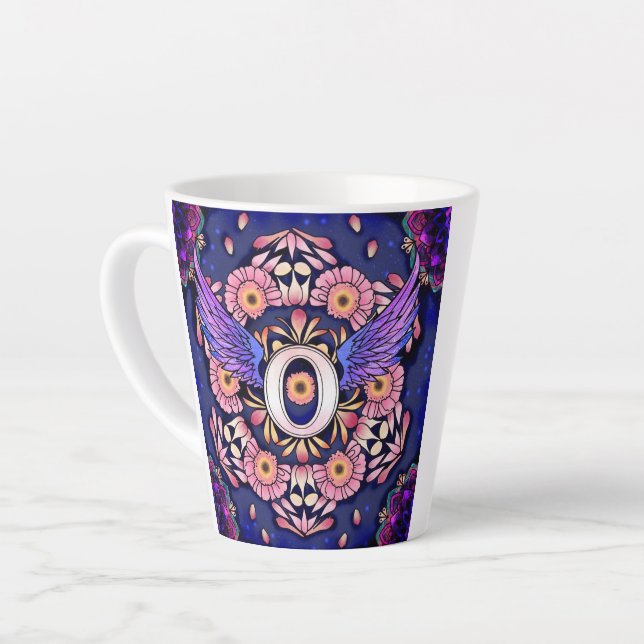 Alphabet O Latte Mug (Left Angle)