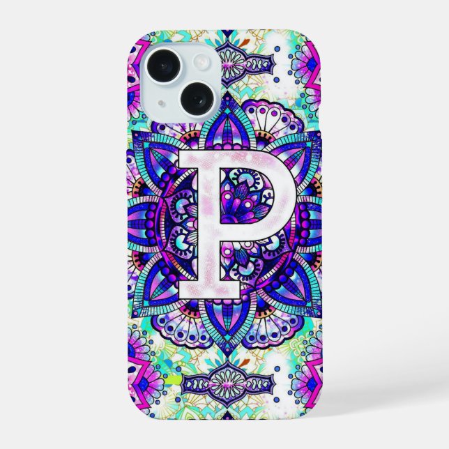 Alphabet P iPhone 15 Case (Back)