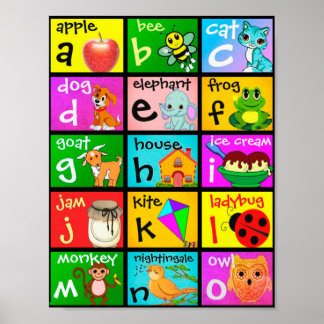 Alphabet page 1 poster