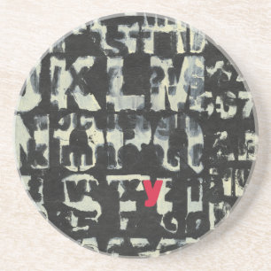 Alphabet Painting by Norman Wyatt Coaster