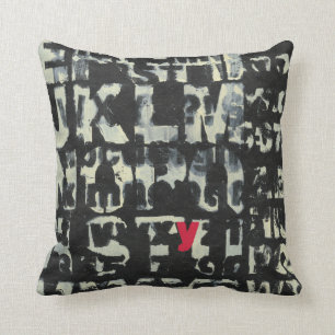 Alphabet Painting by Norman Wyatt Cushion