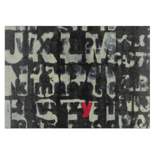 Alphabet Painting by Norman Wyatt Cutting Board